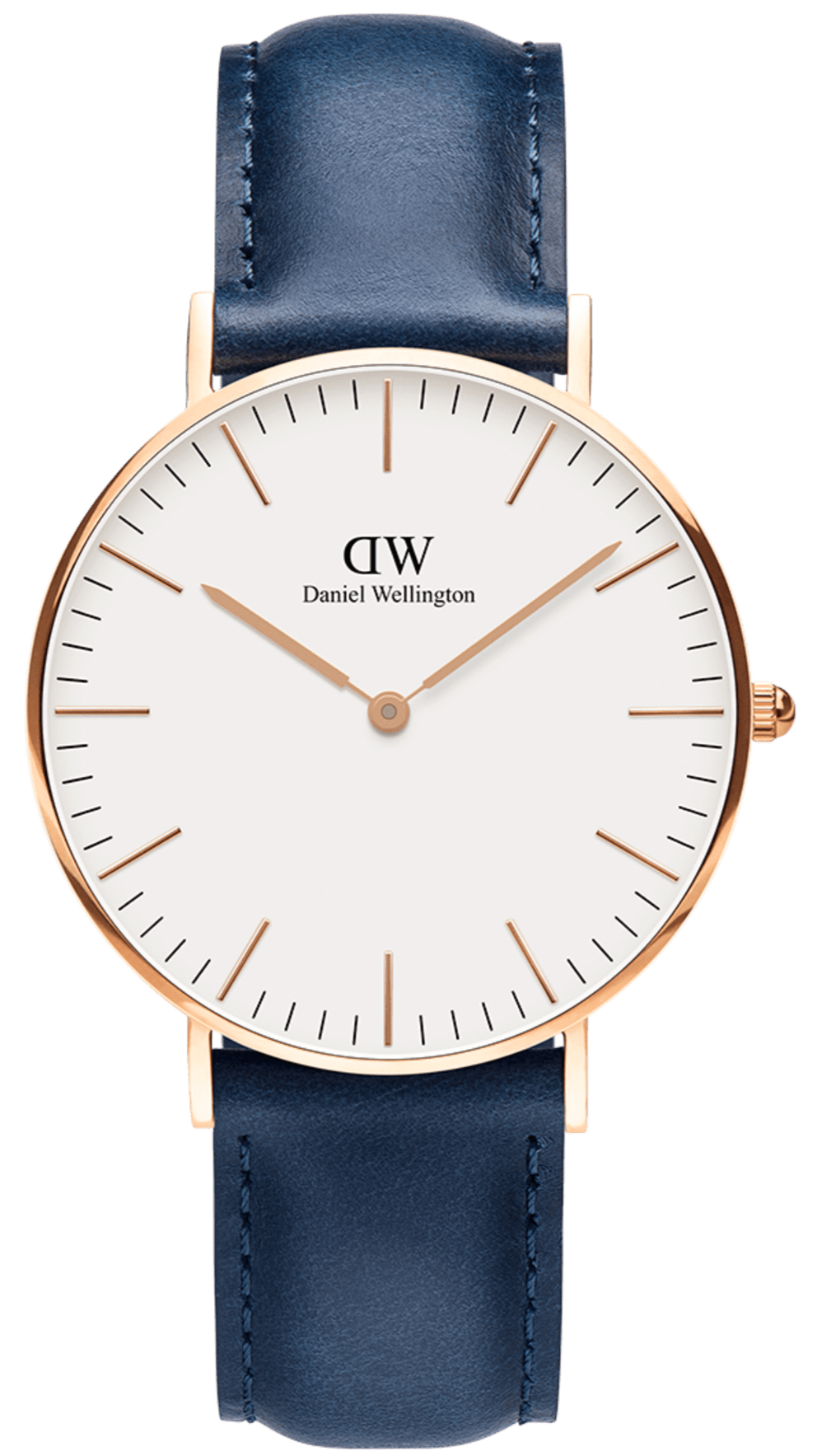 Daniel Wellington Classic Somerset White Dial Blue Leather Strap Watch For Men - DW00100121