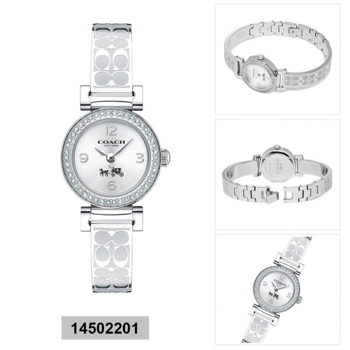 Coach Madison White Dial Silver Steel Strap Watch for Women - 14502201