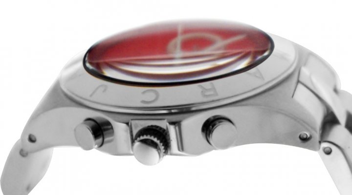 Marc Jacobs Blade Orange Dial Silver Steel Strap Watch for Women - MBM3306