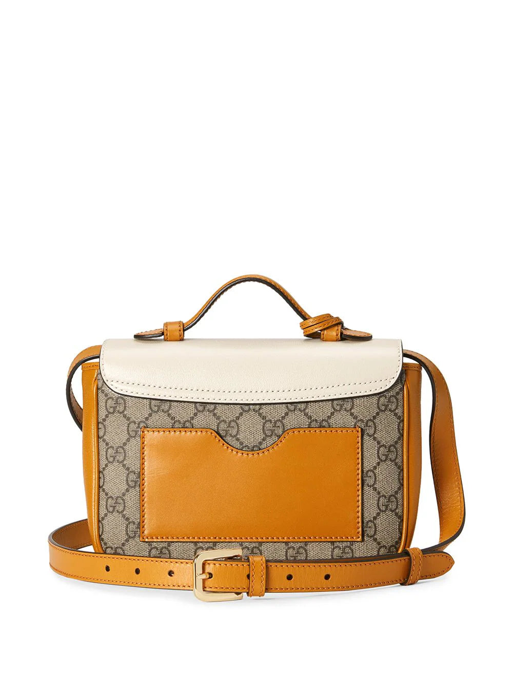 Gucci GG Padlock Front Pocket Flap Shoulder Bag – Beige