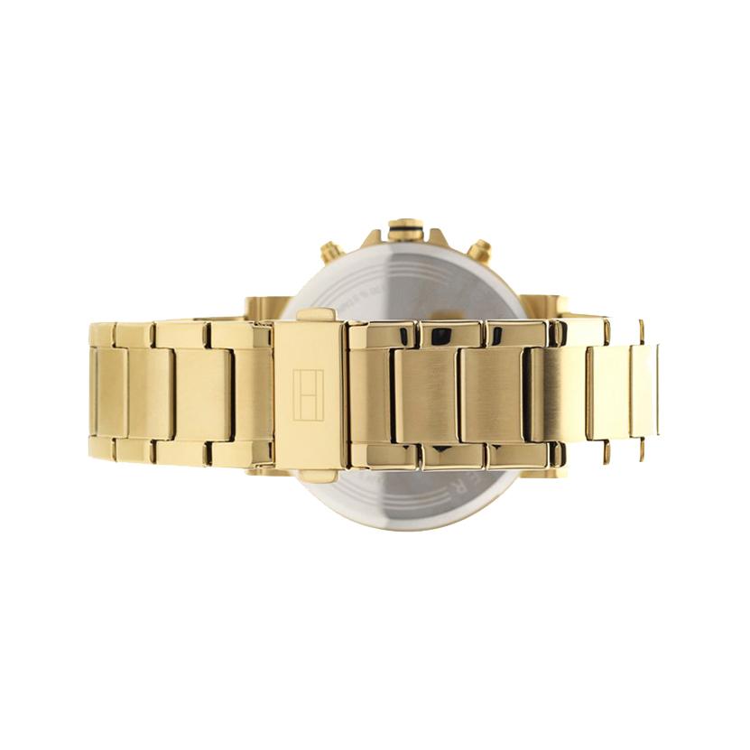 Tommy Hilfiger Daniel Chronograph Blue Dial Gold Steel Strap Watch for Men - 1710384