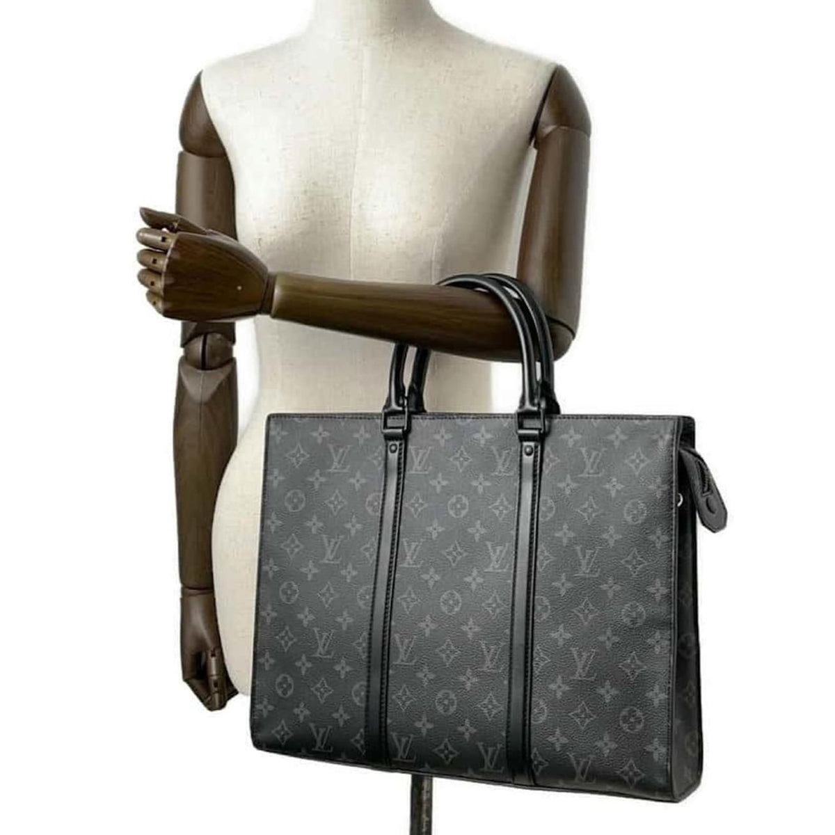 Louis Vuitton Monogram Eclipse Weekend Tote Bag - Black