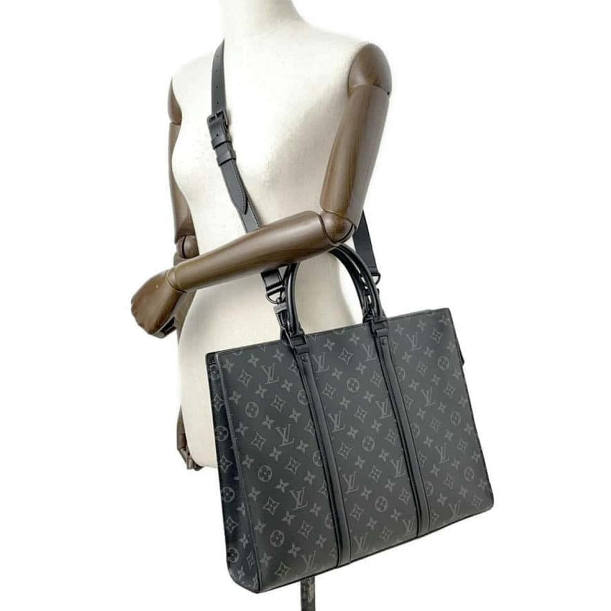 Louis Vuitton Monogram Eclipse Weekend Tote Bag - Black