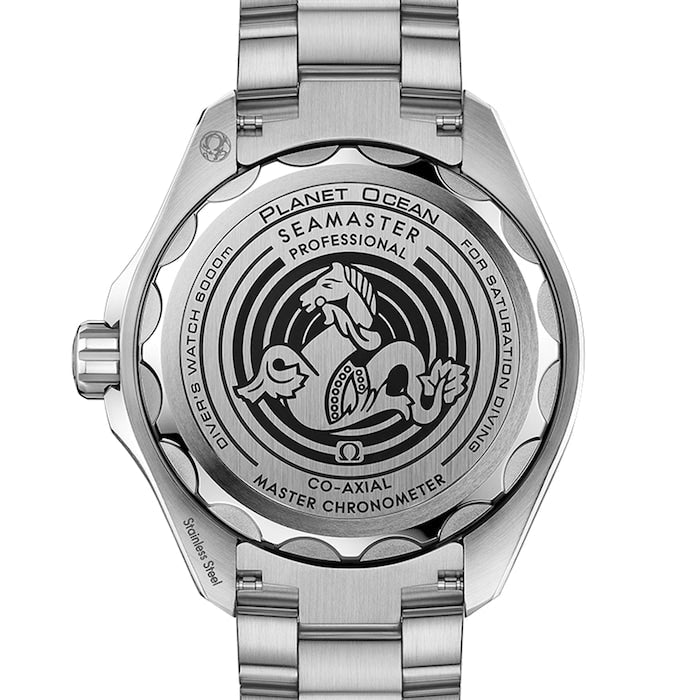 Omega Seamaster Planet Ocean 6000M Co Axial Master Chronometer Blue Dial Silver Steel Strap Watch for Men - 21530462103001