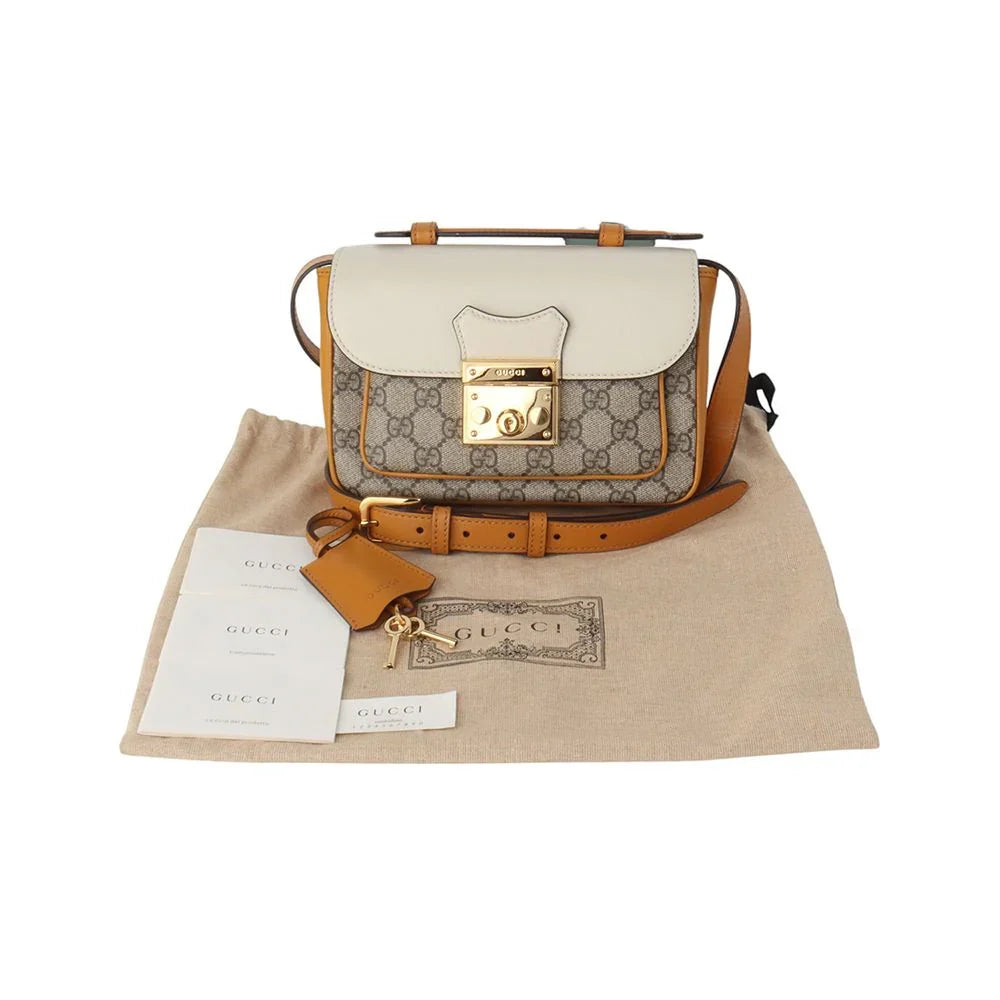 Gucci GG Padlock Handle Bag – Beige