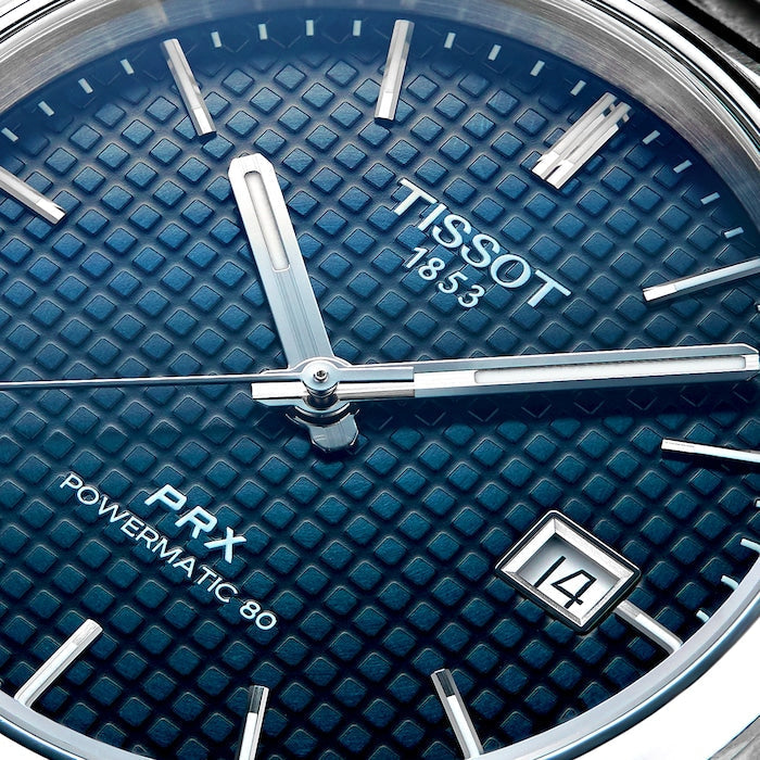 Tissot PRX Powermatic 80 Blue Dial Silver Steel Strap Watch for Men - T137.407.11.041.00