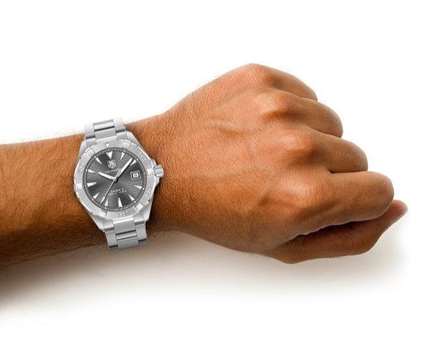 Tag Heuer Aquaracer Automatic 41mm Anthracite Dial Silver Steel Strap Watch for Men - WAY2113.BA0928