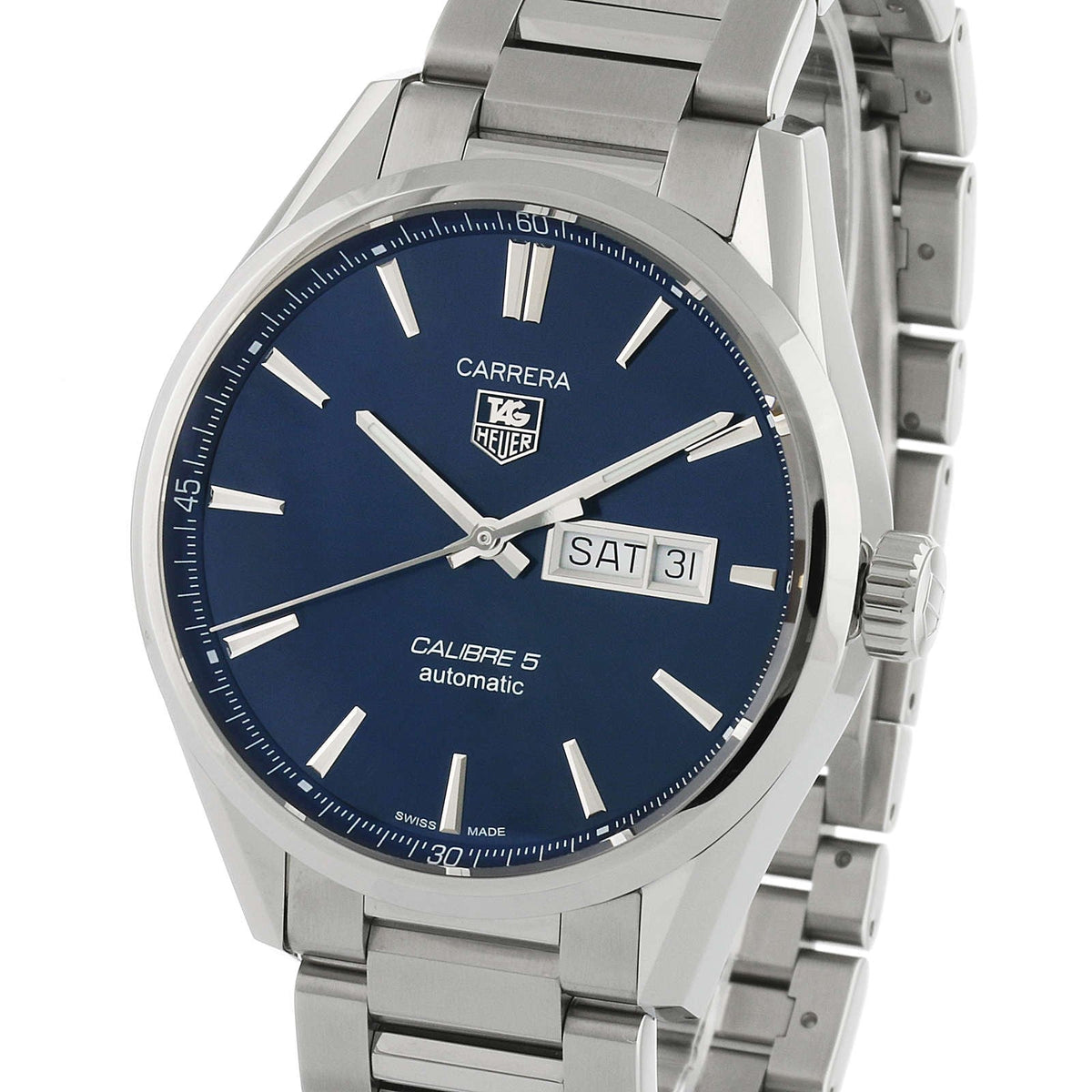 Tag Heuer Carrera Automatic Blue Dial Silver Steel Strap Watch for Men - WAR201E.BA0723