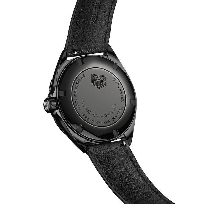 Tag Heuer Formula 1 Quartz Diamonds Black Dial Black Leather Strap Watch for Women - WBJ1317.FC8230