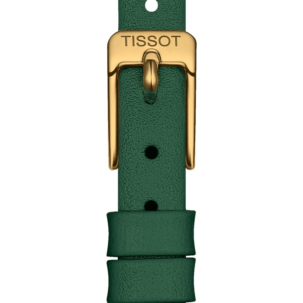 Tissot Lovely Round Green Mother of Pearl Dial Green Leather Strap Watch for Women - T140.009.36.091.00