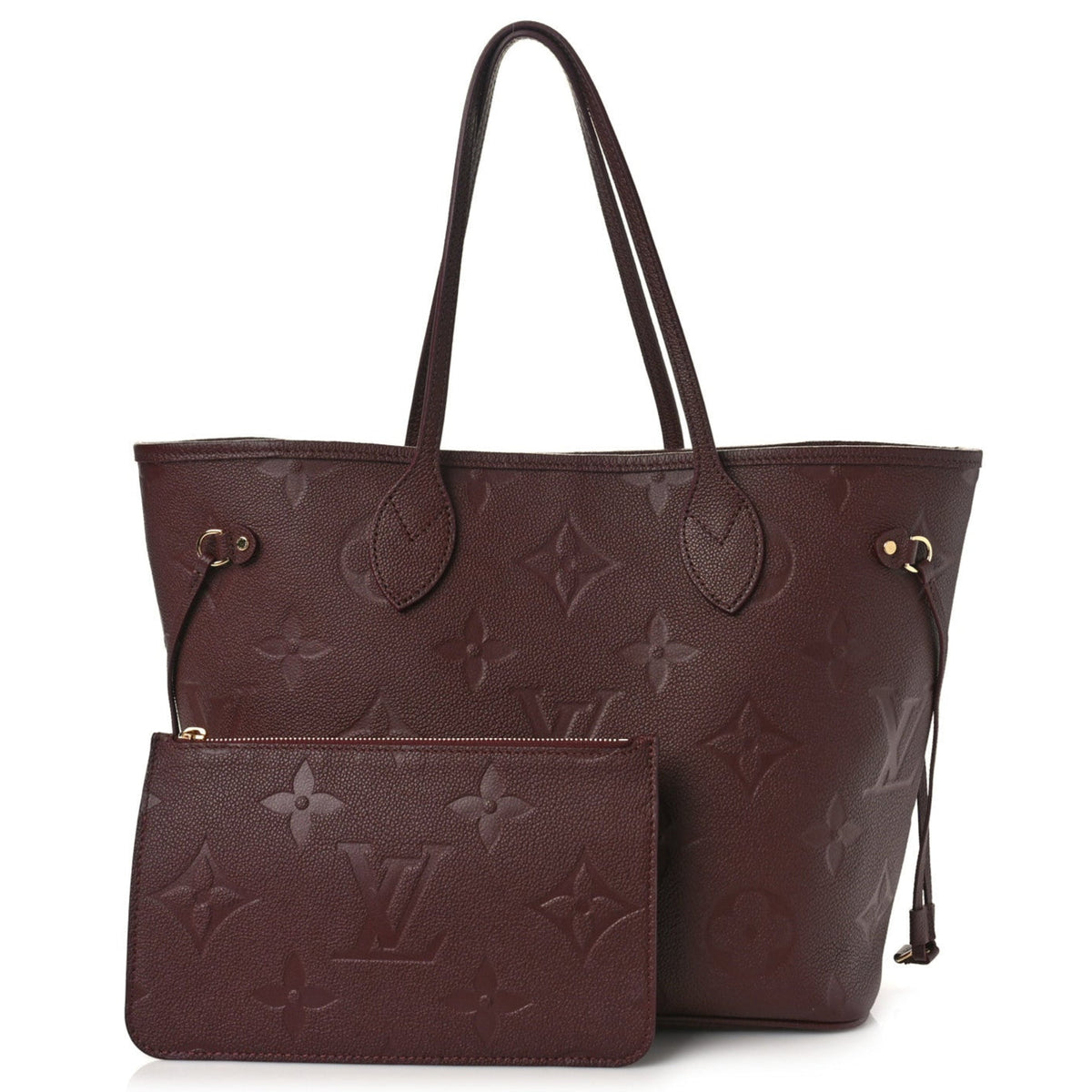 Louis Vuitton Neverfull MM Tote Bag - Wine Burgundy
