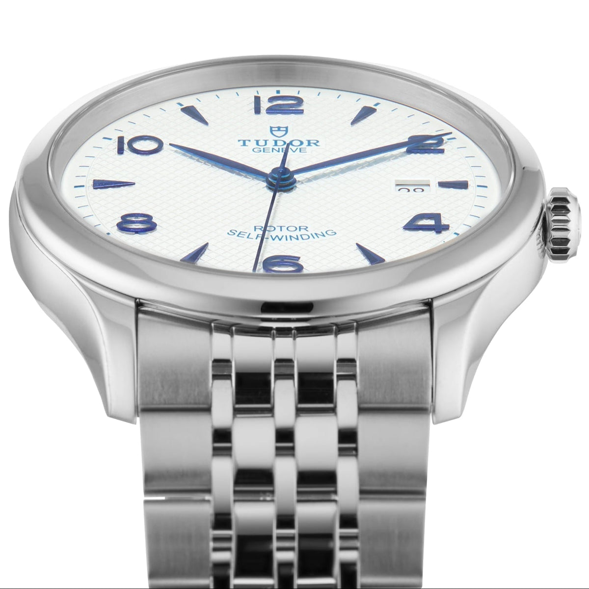 Tudor 1926 Automatic White Dial Silver Steel Strap Watch for Men - M91650-0005