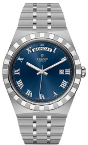 Tudor Royal Automatic Blue Dial Silver Steel Strap Watch for Men - M28600-0005