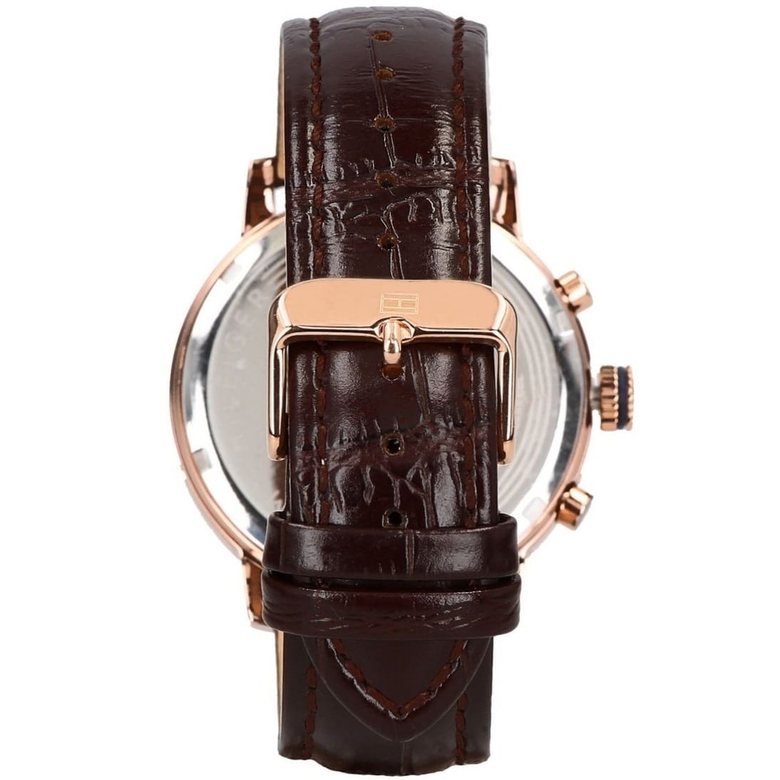 Tommy Hilfiger Aiden Quartz Blue Dial Brown Leather Strap Watch for Men - 1791308