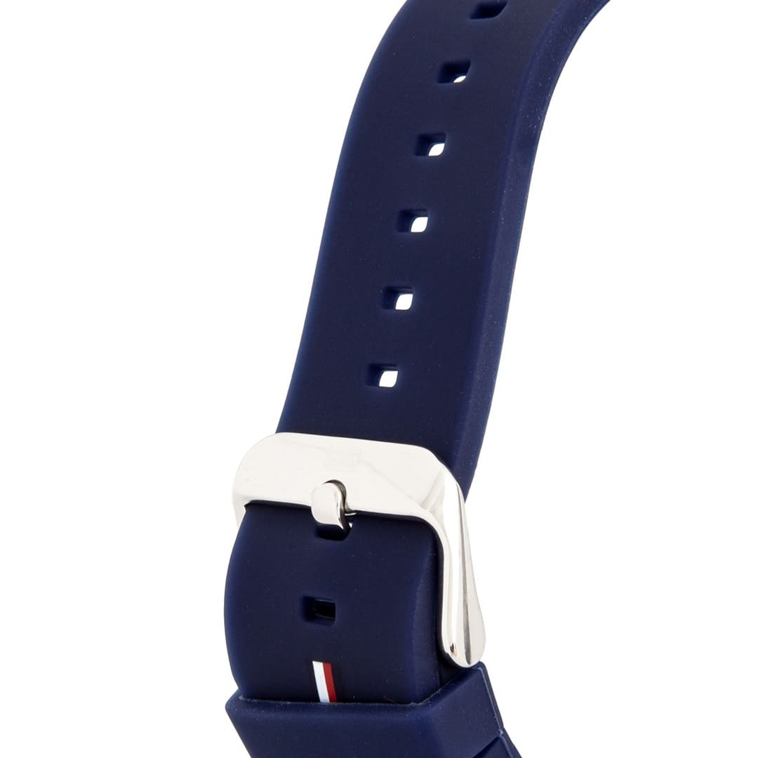 Tommy Hilfiger Austin Quartz Blue Dial Blue Rubber Strap Watch for Men - 1791635