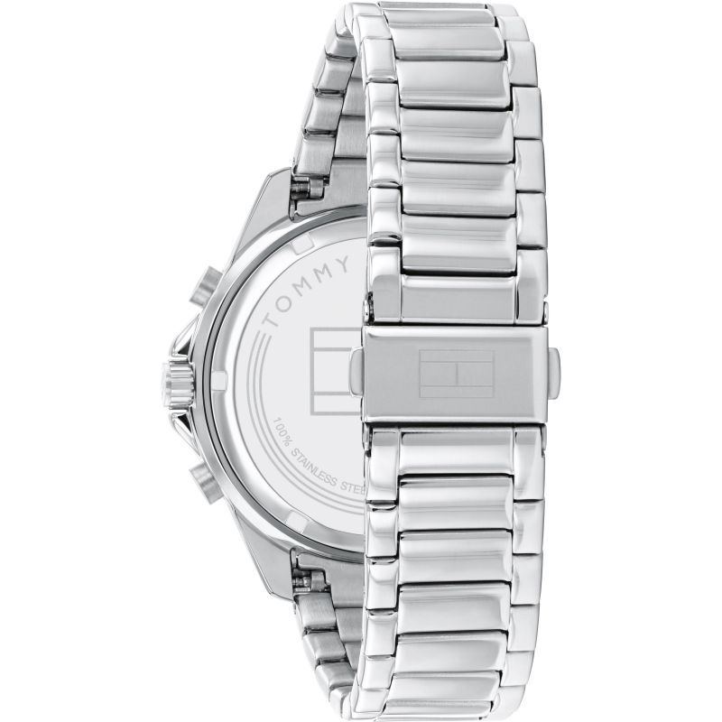 Tommy Hilfiger Aiden Chronograph Grey Dial Silver Steel Strap Watch For Men - 1791857