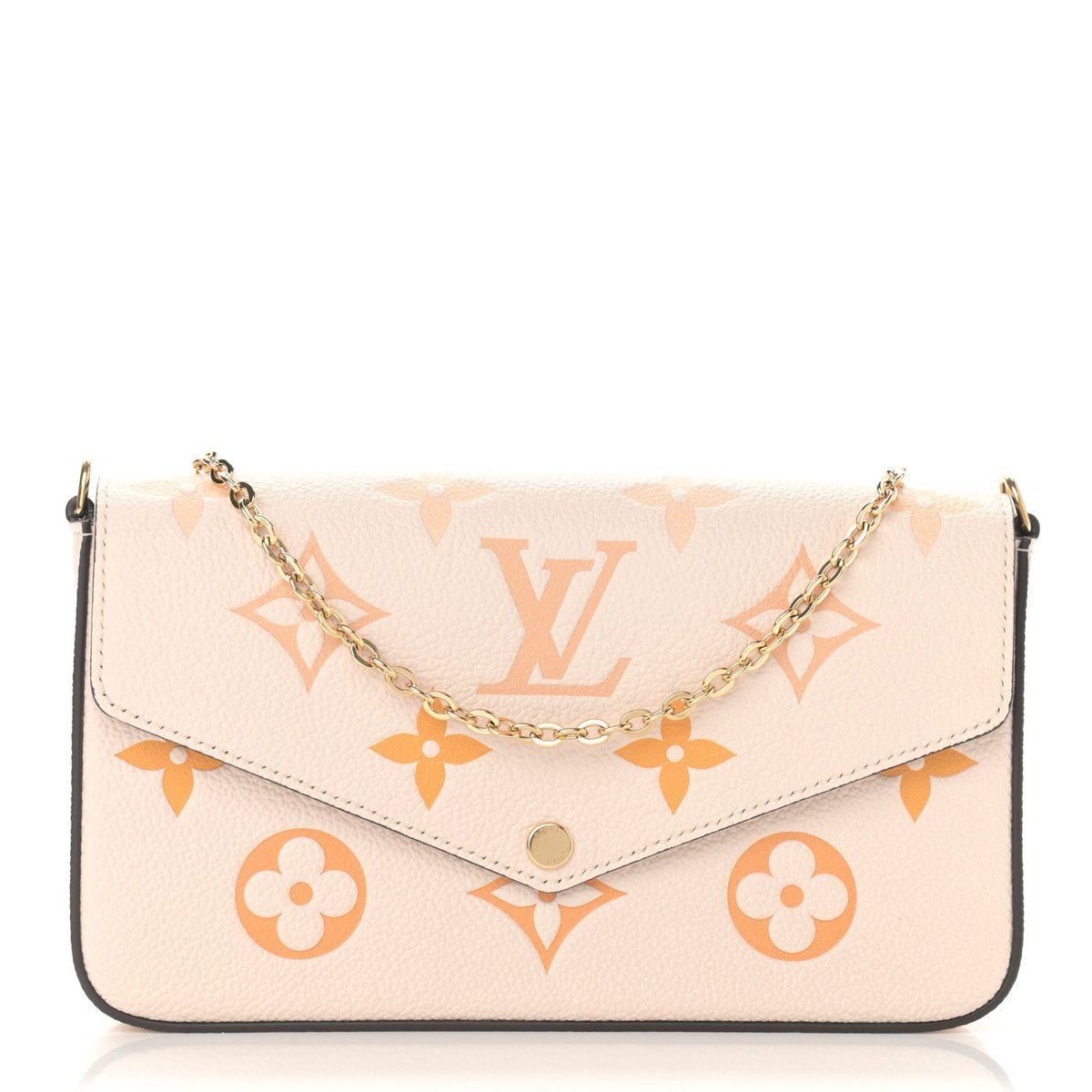 Louis Vuitton Félicie Pochette Chain Wallet - Cream Saffron