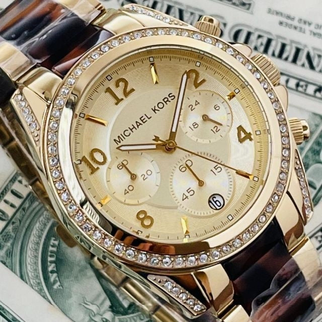 Michael Kors Blair Gold Dial Two Tone Steel Strap Watch for Women - MK6094