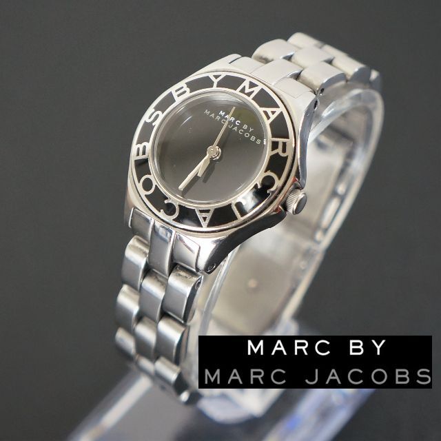 Marc Jacobs Blade Black Dial Silver Steel Strap Watch for Women - MBM3059