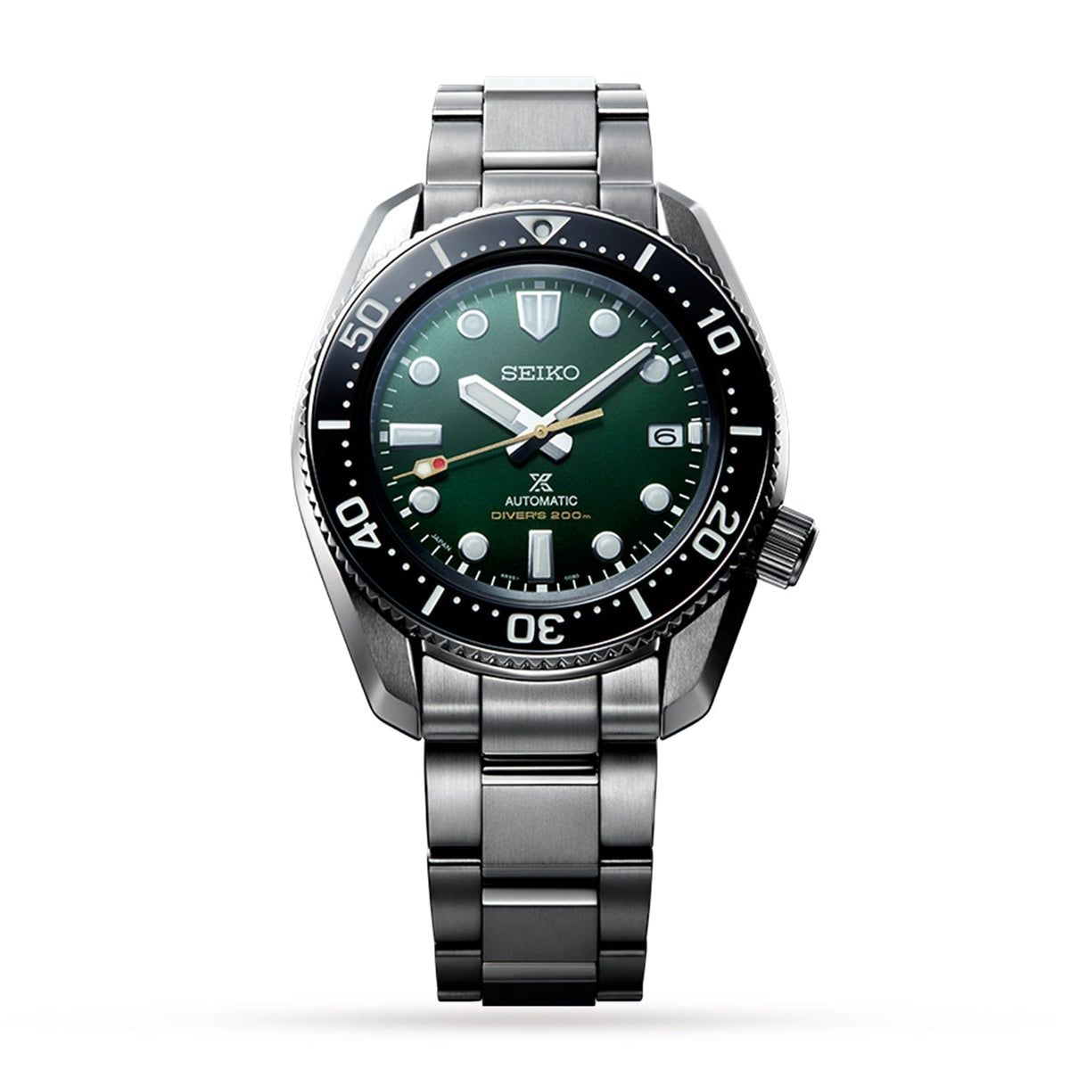Seiko Prospex 140th Anniversary Limited Divers Green Dial Silver Steel Strap Watch For Men - SPB207J1