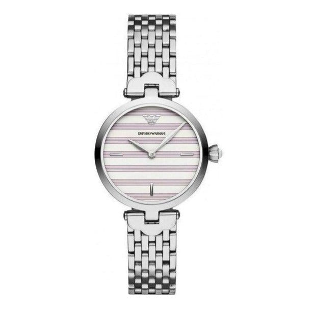 Emporio Armani Arianna Analog White Dial Silver Steel Strap Watch For Women - AR11195