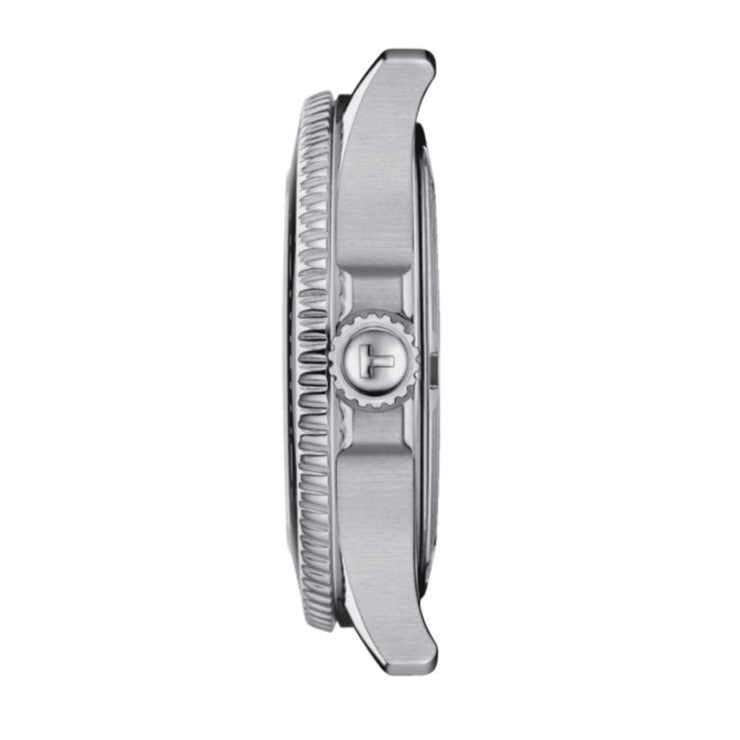 Tissot Seastar 1000 Lady Black Dial Silver Steel Strap Watch for Women - T120.210.11.051.00