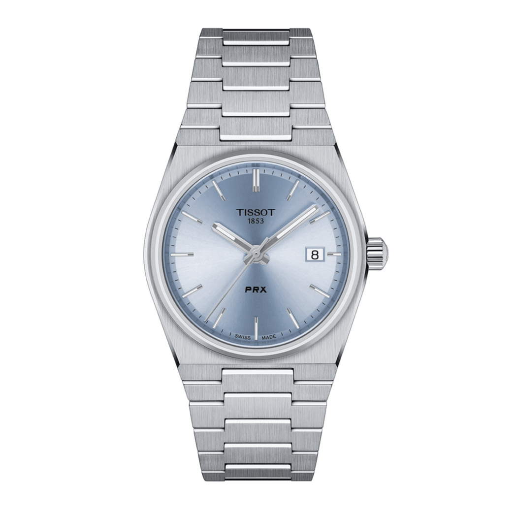 Tissot PRX Light Blue Dial Silver Steel Strap Watch For Women - T137.210.11.351.00