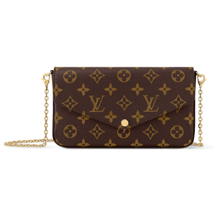 Louis Vuitton Pochette Félicie Chain Wallet - Brown