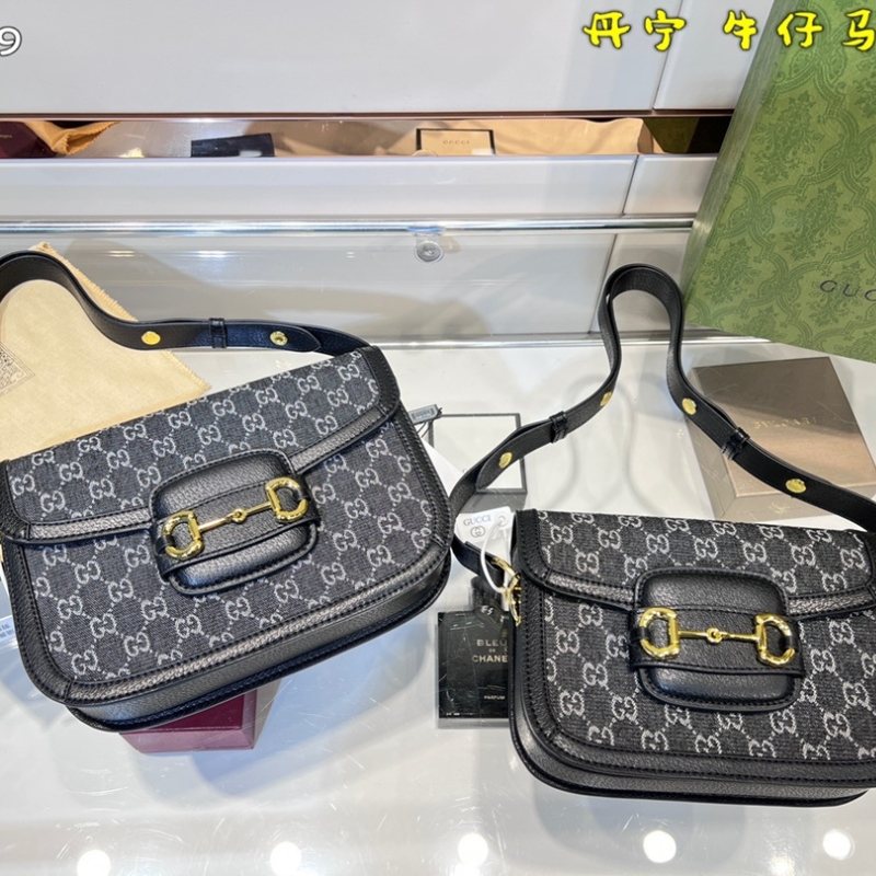 Gucci Horsebit 1955 Soft Small Shoulder Bag - Black