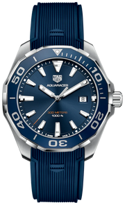 Tag Heuer Aquaracer Quartz Blue Dial Blue Rubber Strap Watch for Men - WAY101C.FC6153
