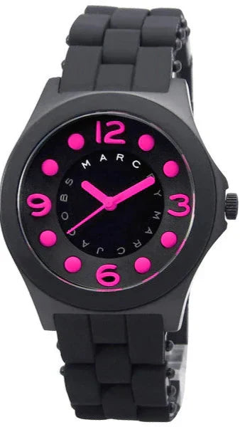 Marc Jacobs Pelly Black Dial Black Silicone Strap Watch for Women - MBM2530