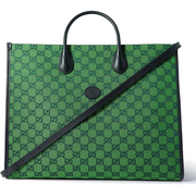 Gucci Leather-Trimmed Coated Tote Bag – Green