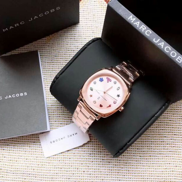 Marc Jacobs Mandy Rose Gold Dial Rose Gold Steel Strap Watch for Women - MJ3550