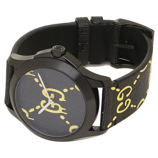  Shop Authentic Gucci G Timeless Ghost Black Dial Black Leather Strap Watch For Men - YA1264019 - Luxxuri