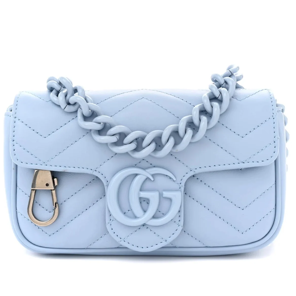 Gucci GG Marmont Chain Belt Bag – Blue