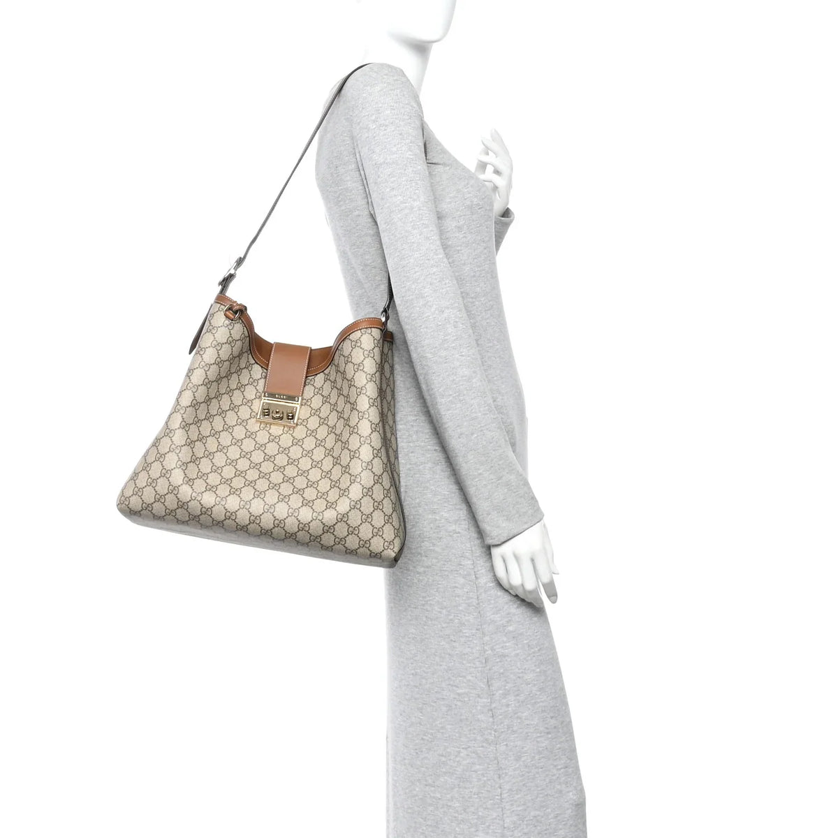Gucci Padlock Large Shoulder Bag – Beige