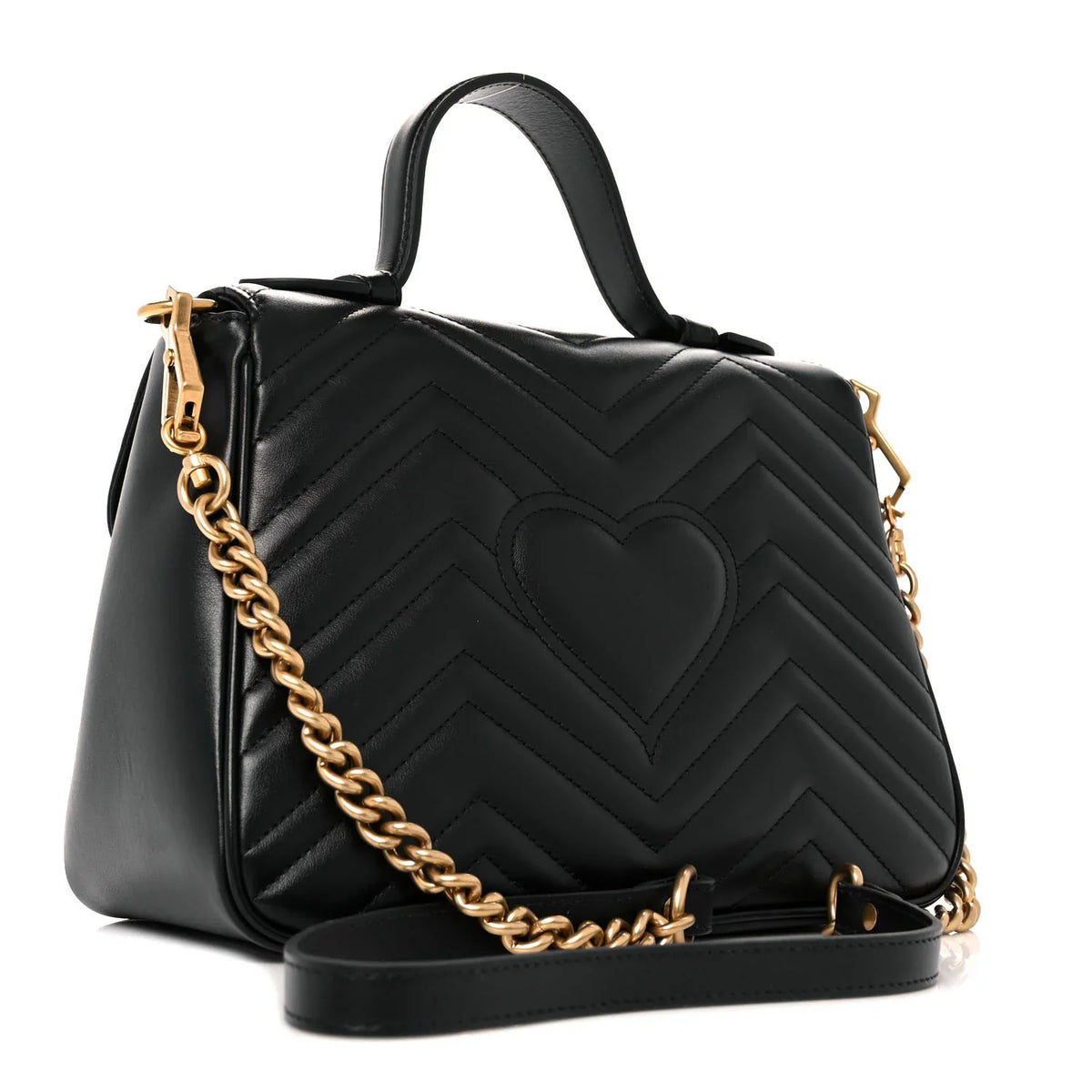 Gucci GG Marmont Medium Top Handle Bag - Black