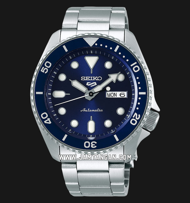 Seiko 5 Sports Automatic Analog Blue Dial Silver Steel Strap Watch For Men - SRPD51K1