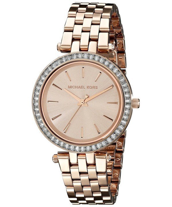 Michael Kors Darci Rose Gold Dial Rose Gold Stainless Steel Strap Watch for Women - MK3366