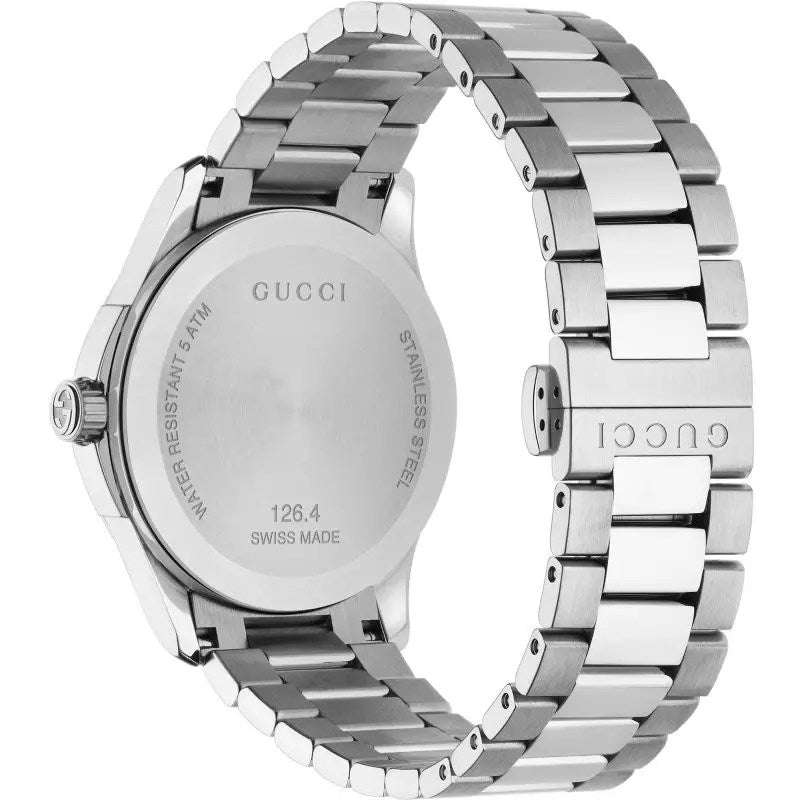 Gucci G Timeless Quartz Silver Dial Silver Steel Strap Watch For Women - YA126459