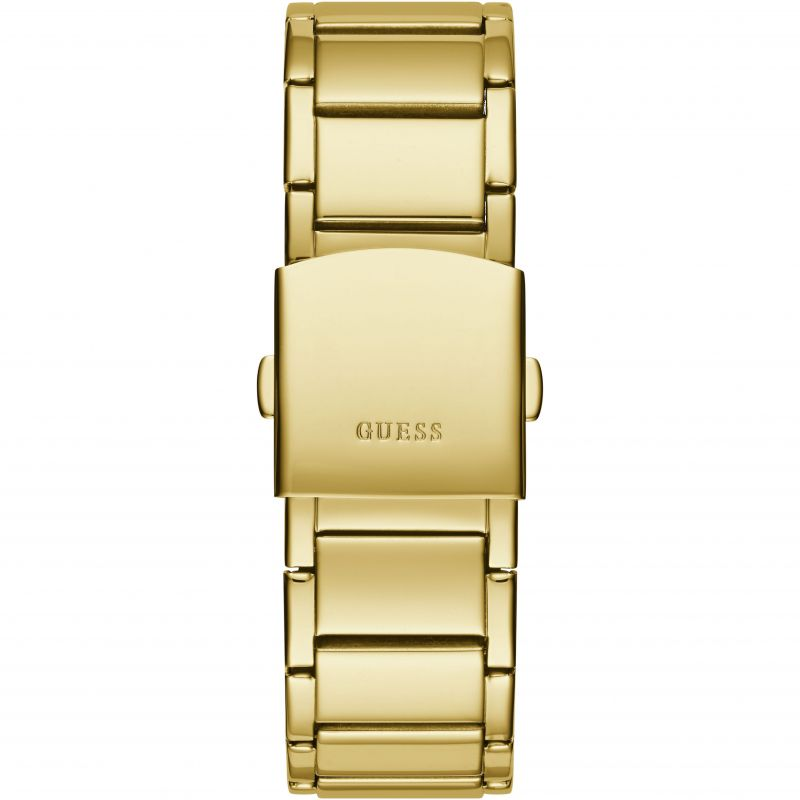 Guess Zeus Diamonds Gold Dial Gold Steel Strap Watch for Men - GW0209G2