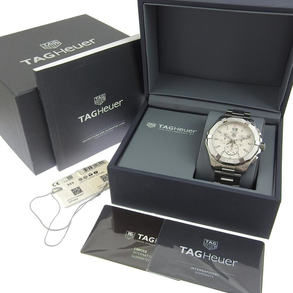 Tag Heuer Aquaracer 43mm White Dial Steel Strap Watch for Men - CAY1111.BA0927