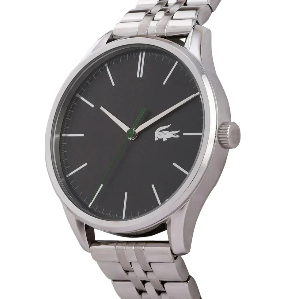 Lacoste Vienna Gray Dial Gray Steel Strap Watch for Men - 2011073T