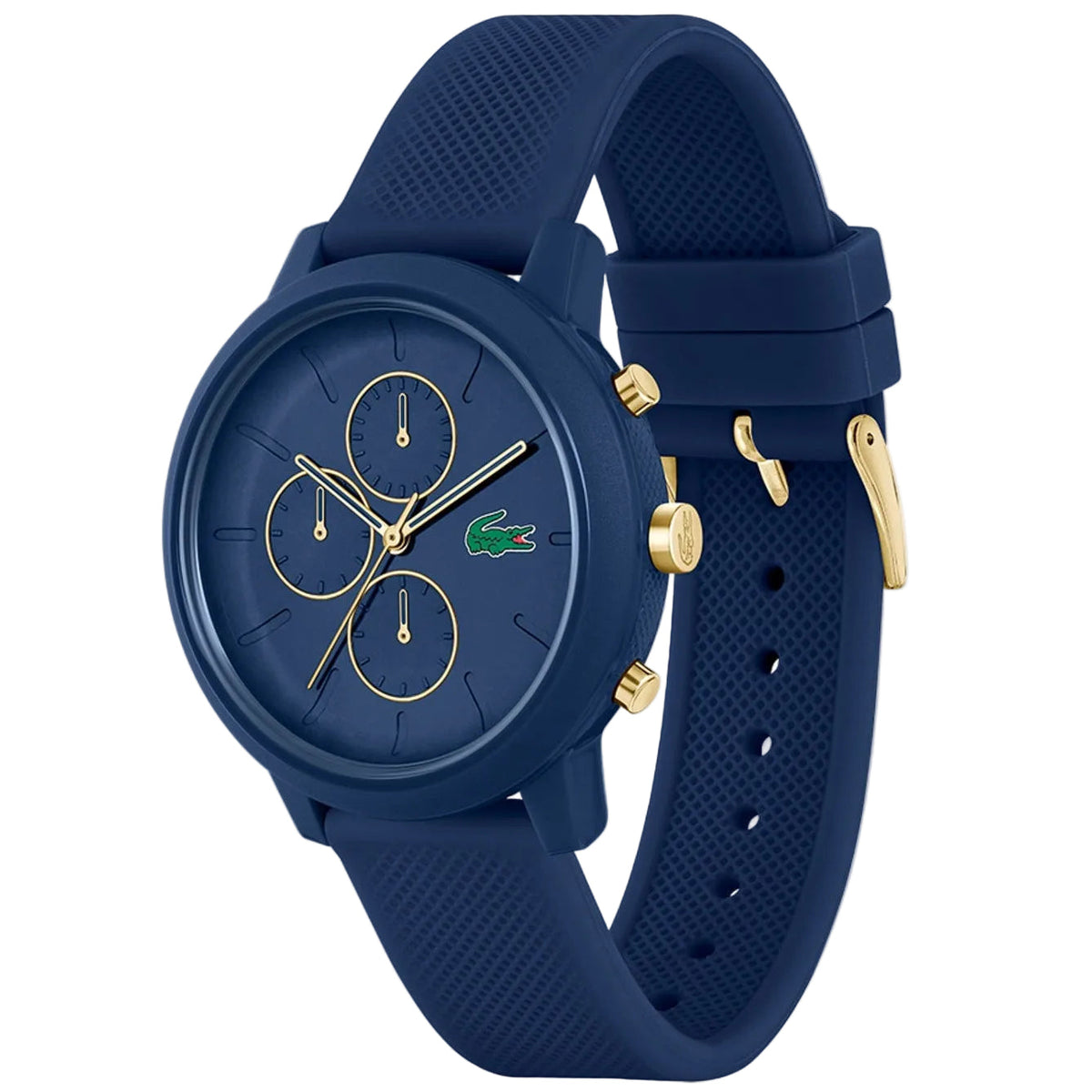 Lacoste 12.12 Blue Dial Blue Silicon Strap Watch for Men - 2011248