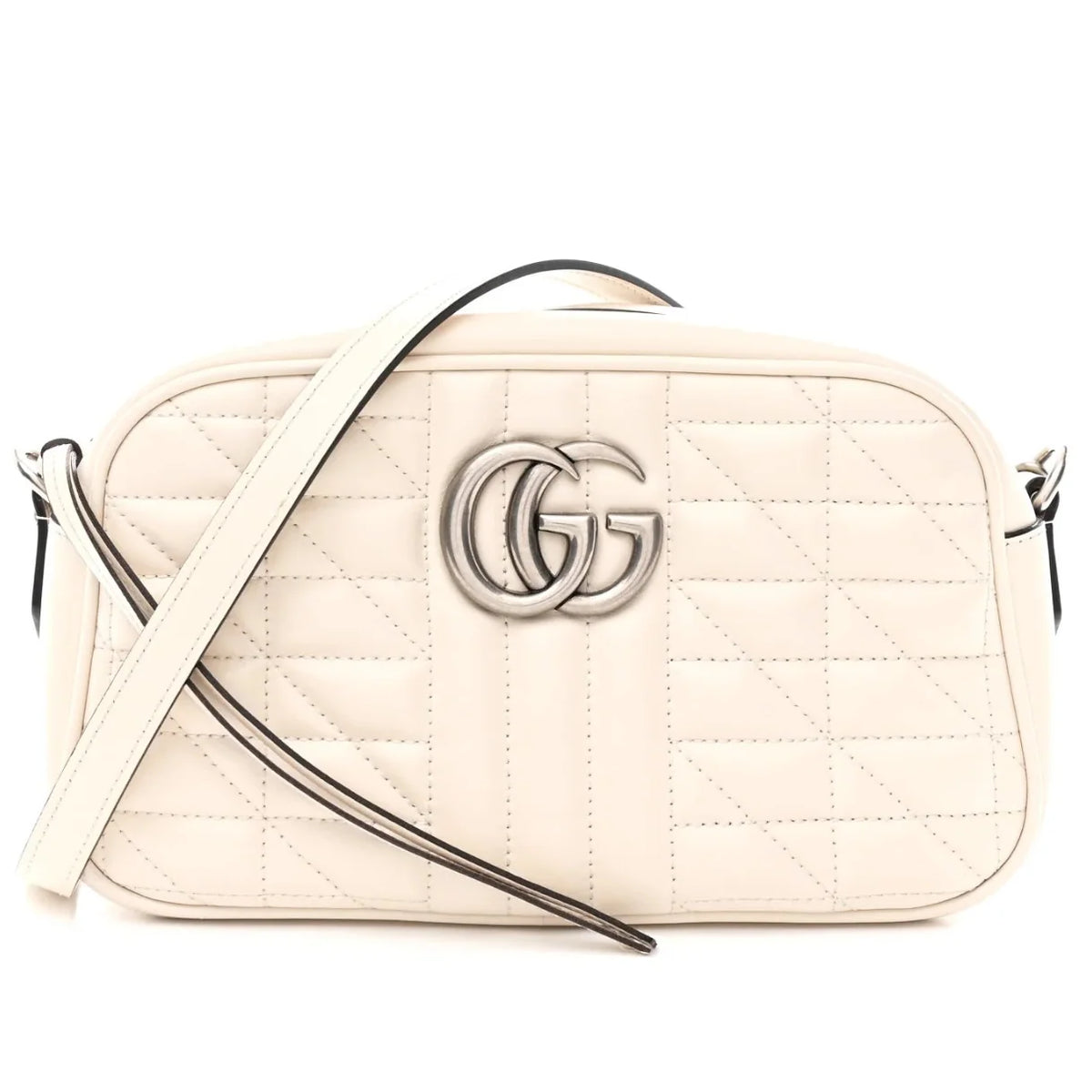 Gucci GG Marmont Camera Bag - White