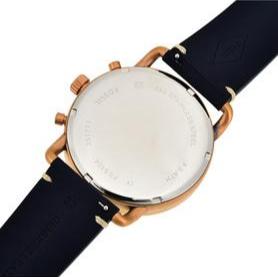 Fossil The Commuter Blue Dial Blue Leather Strap Watch for Men - FS5404