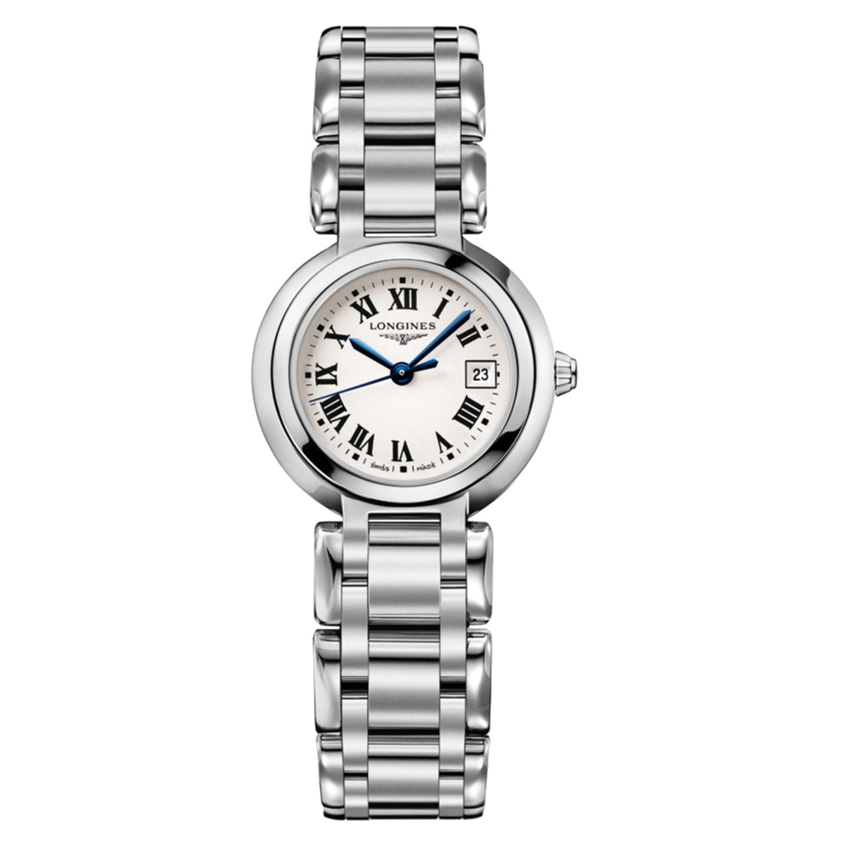 Longines PrimaLuna White Dial Silver Steel Strap Watch for Women - L8.110.4.71.6