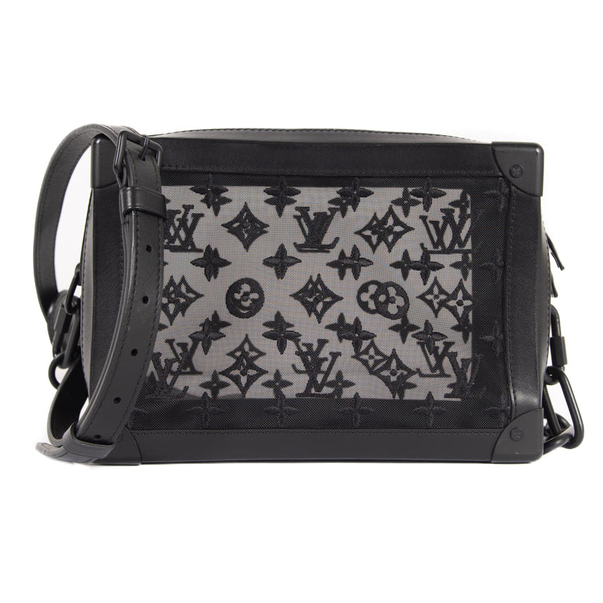 Louis Vuitton Monogram Mesh Soft Trunk Shoulder Bag - Black
