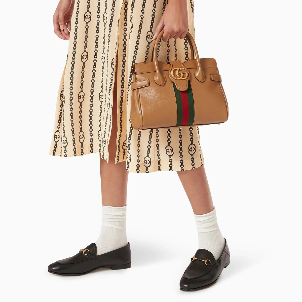 Gucci Dahlia GG Handle Bag – Brown