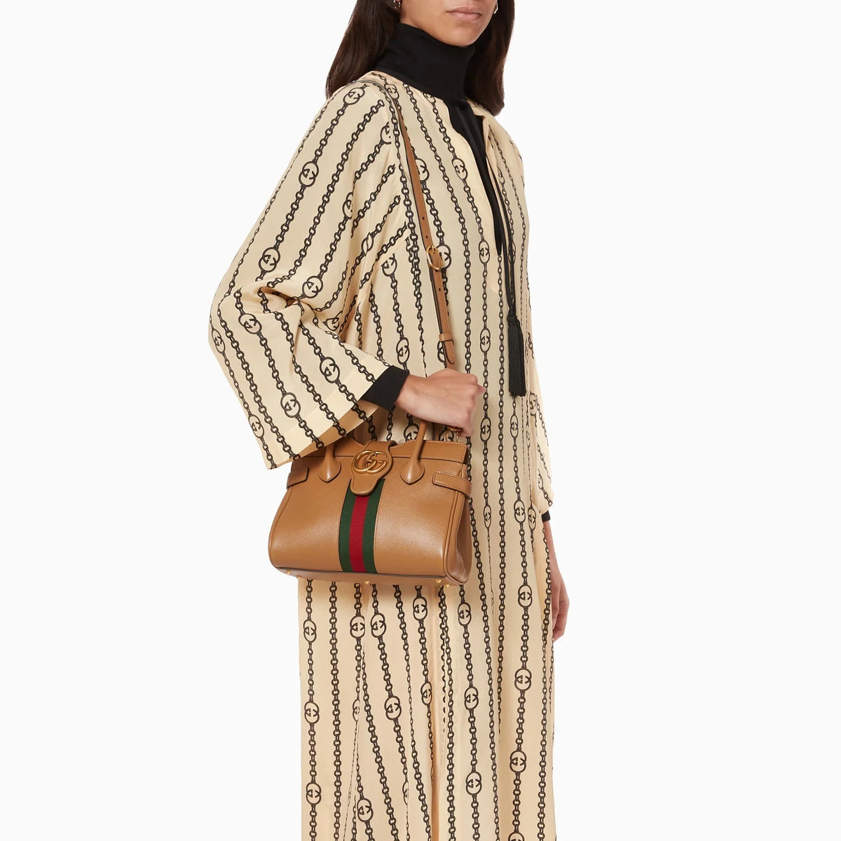 Gucci Dahlia GG Handle Bag – Brown
